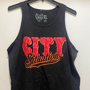 City Situation Men Black Color TANK TOP by Bay Area Swag 49ers &SF Giants Colors